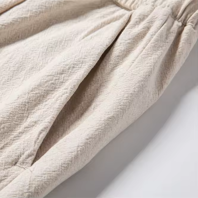 Herren Leinenhose mit geradem Schnitt und lockerem Design