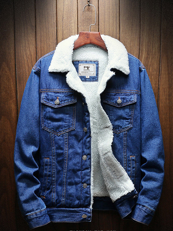 Warme Denim-Jacke für Herren