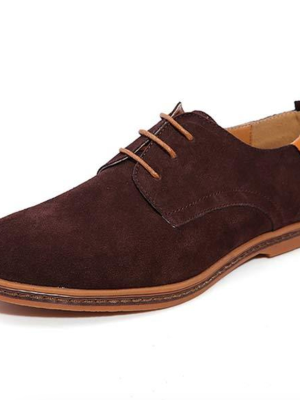 Derby-Schuhe aus Wildleder für Herren mit Schnürung vorne