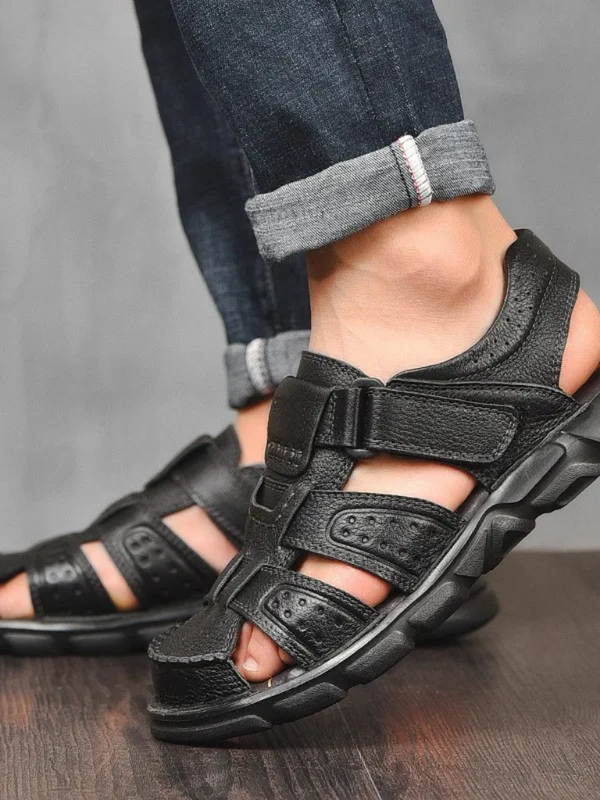 Herrensandalen aus veganem Leder
