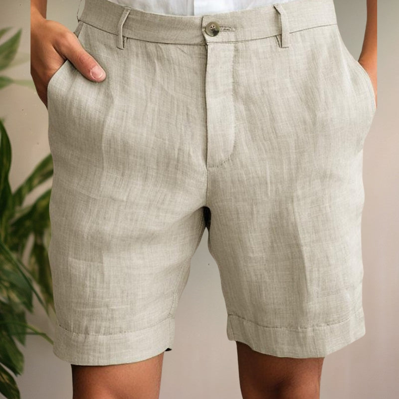 Sommer-Leinenshorts für Herren im klassischen Stil