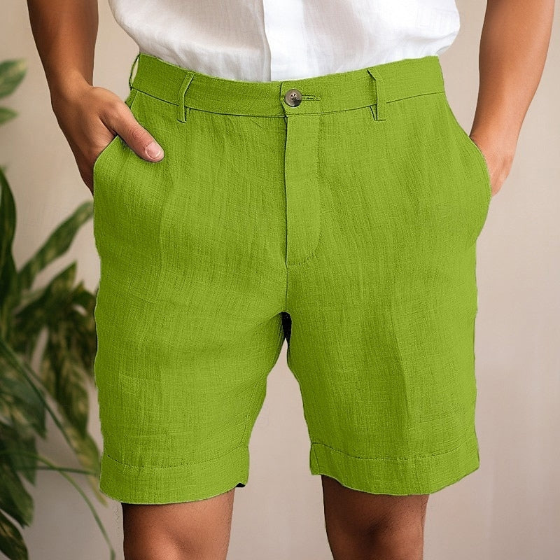 Sommer-Leinenshorts für Herren im klassischen Stil