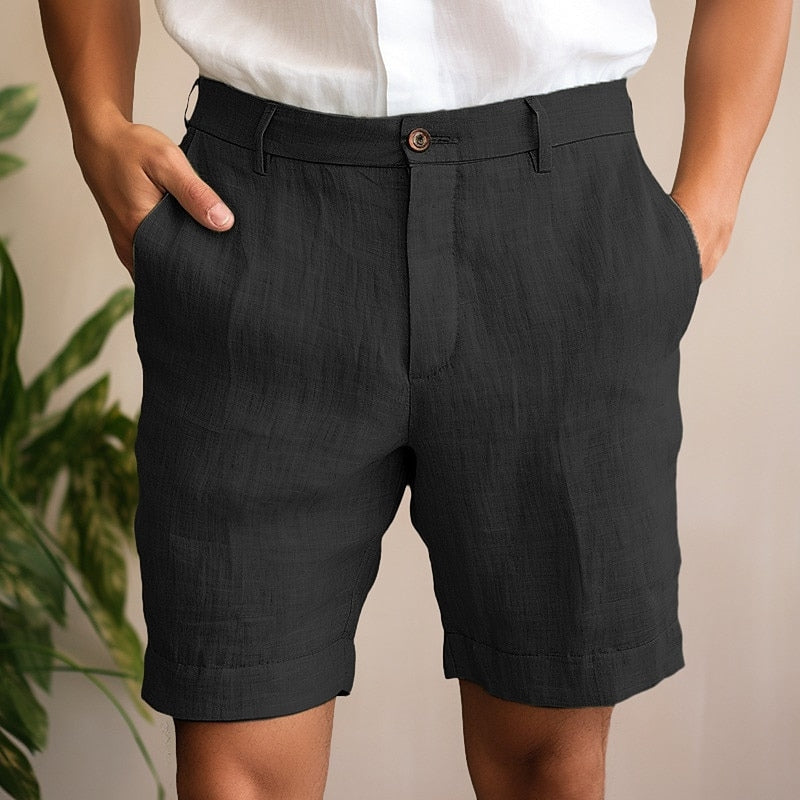 Sommer-Leinenshorts für Herren im klassischen Stil