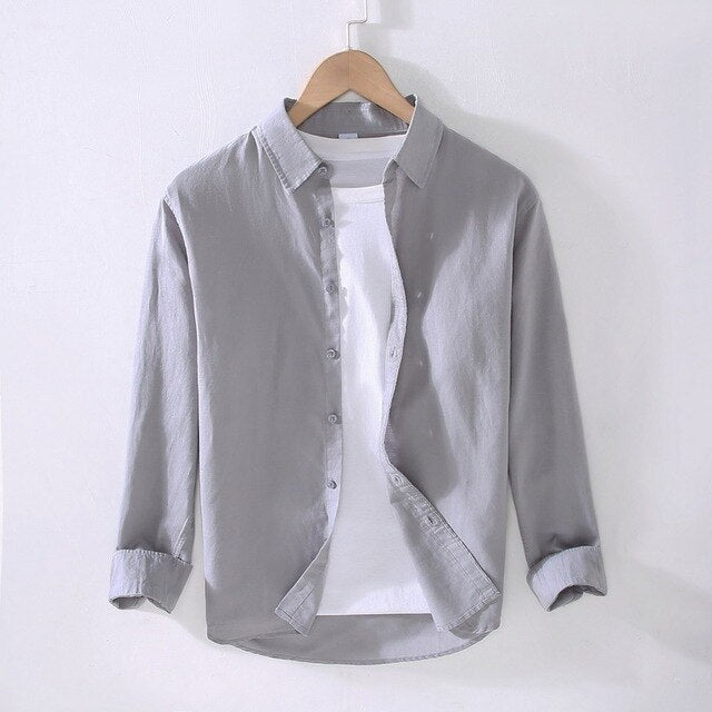 Langarmhemd mit Button-Down-Front für Herren
