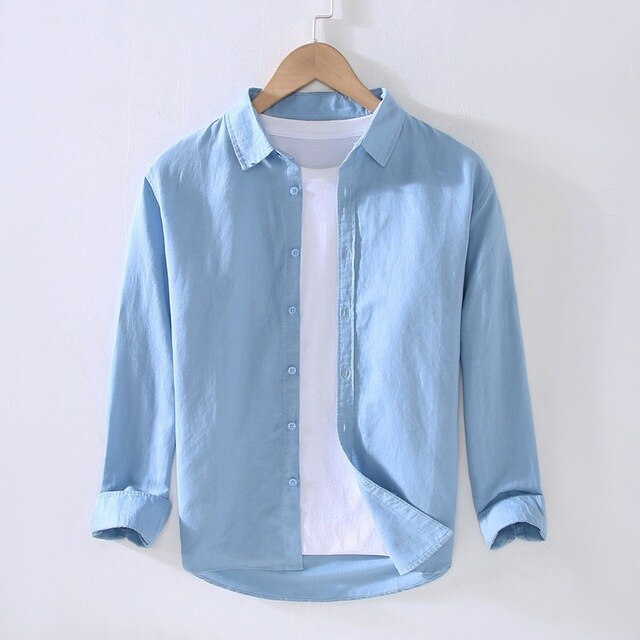 Langarmhemd mit Button-Down-Front für Herren