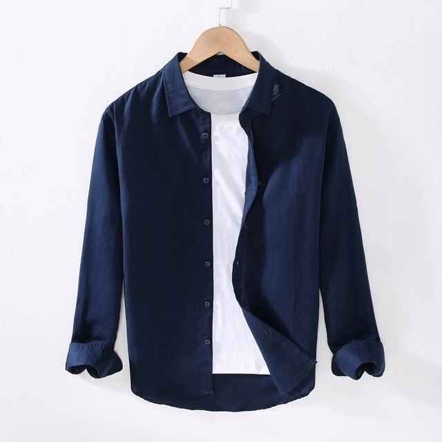 Langarmhemd mit Button-Down-Front für Herren