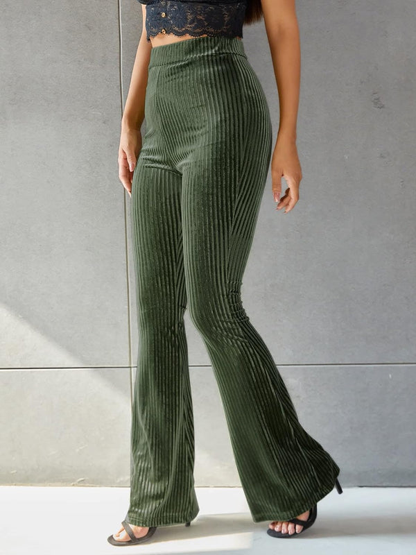 Schlaghose aus Cord mit hoher Taille für Damen