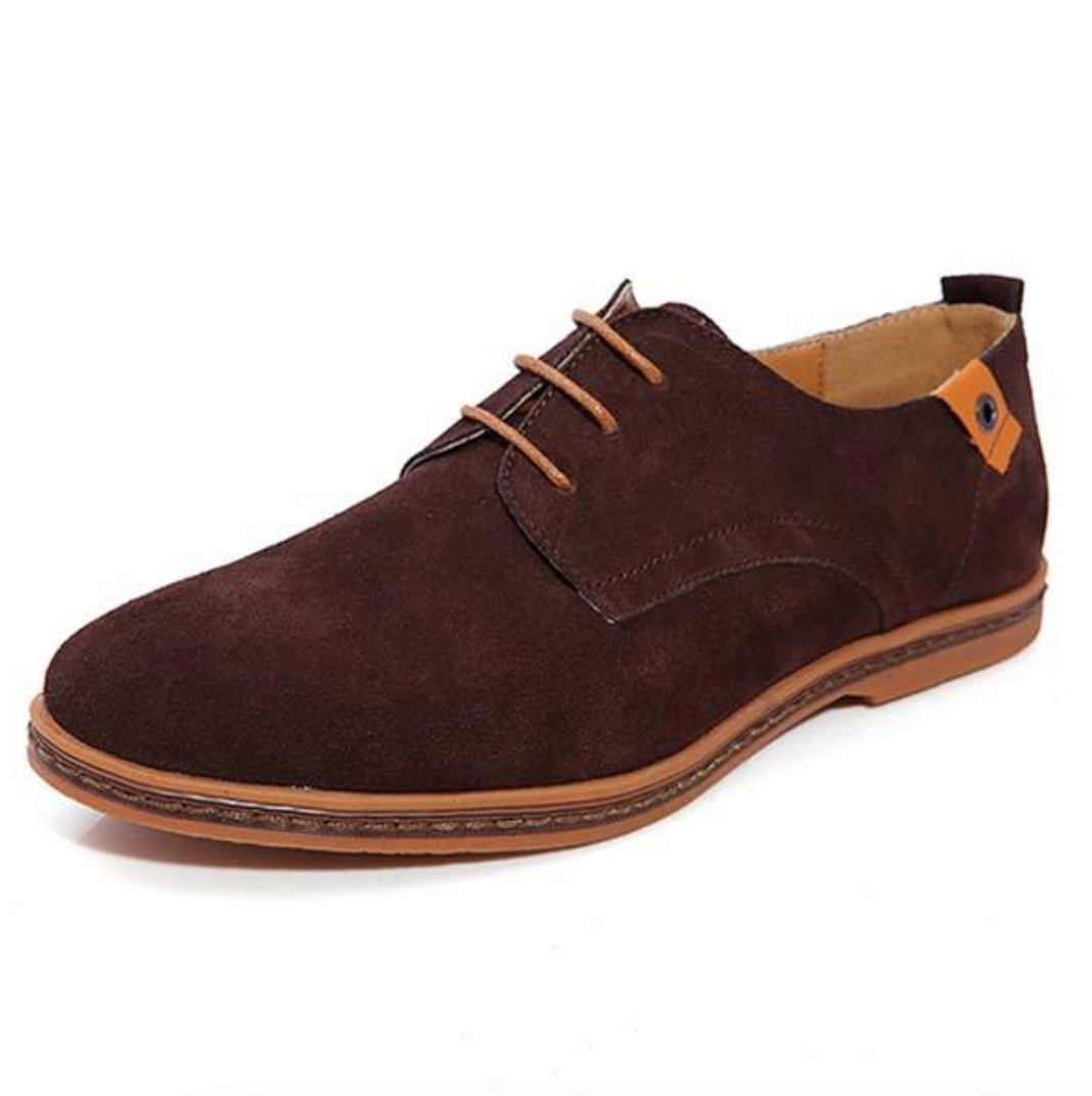 Derby-Schuhe aus Wildleder für Herren mit Schnürung vorne